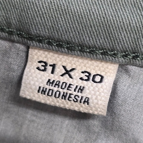 Flint and Tinder Pants Mens 31x30 (Fits 29x28.5) Green Slim Fit‎ Twill Casual - Picture 7 of 14